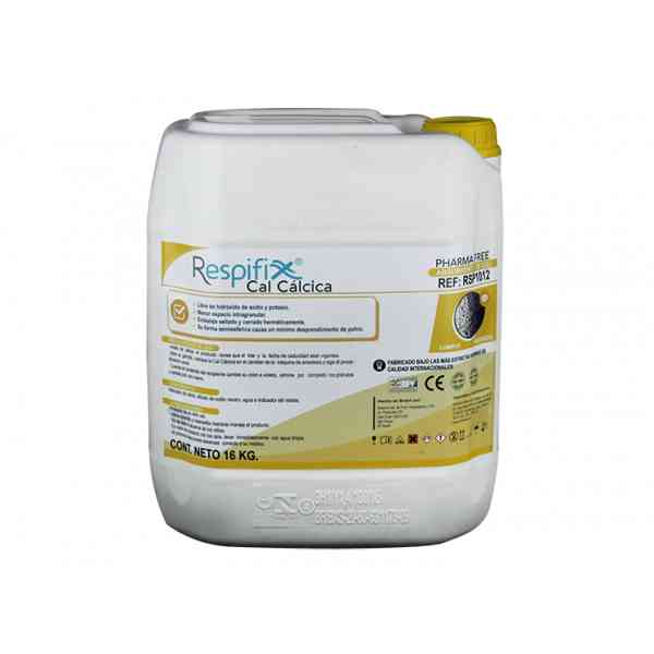 Cal cálcica con indicador de color, Pharma Free con 16 kg, cubeta de 19L