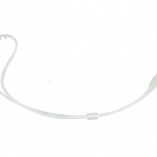Cánula nasal SILICONIZADA DE ALTO FLUJO NEONATAL (blanca) de flujo óptimo max. 7 LPM con adaptador para circuito, compatible con F&P RT329, AIRVO 2, OPTIFLOW c/adaptadores de 15mm y 22mm