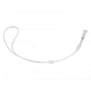 Cánula nasal SILICONIZADA DE ALTO FLUJO NEONATAL (blanca) de flujo óptimo max. 7 LPM con adaptador para circuito, compatible con F&P RT329, AIRVO 2, OPTIFLOW c/adaptadores de 15mm y 22mm