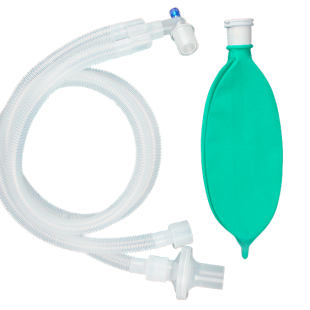 Circuito de anestesia CIRCULAR PEDIÁTRICO 36" (92 cm), con puerto, filtro antibacteriano viral y bolsa de 1L
