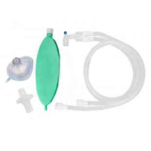 Circuito de anestesia EXPANDIBLE ADULTO 26"-72" (66 cm -182 cm) con puerto, filtro Antibacteriano viral, bolsa de 3L y mascarilla