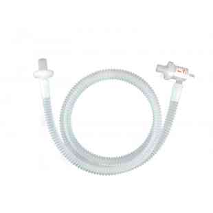 Circuito DE TRASLADO con válvula PEEP y puerto de supervisión, con tubería expandible 28"-96"(71-244cm) para uso en tomografías