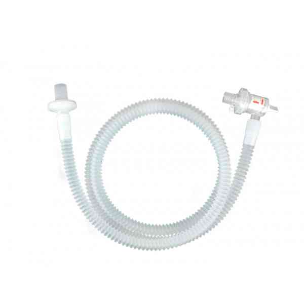 Circuito DE TRASLADO con válvula PEEP y puerto de supervisión, con tubería expandible 28"-96"(71-244cm) para uso en tomografías