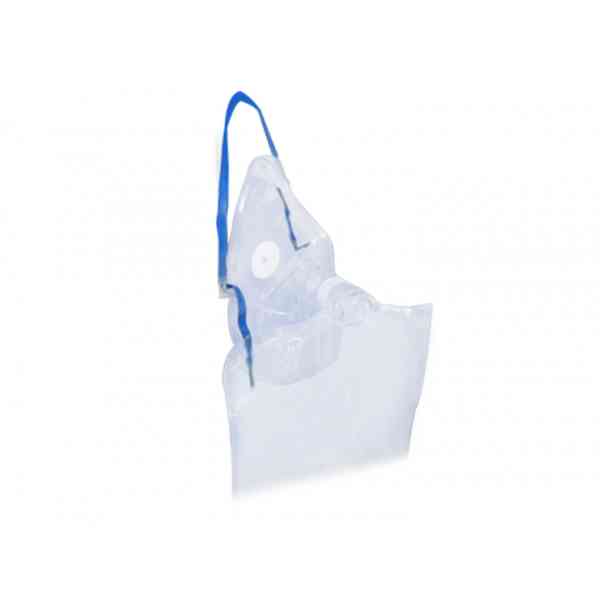 Mascarilla para oxigeno ADULTO con bolsa reservorio, de alta concentración válvula y tubería de 2.1m / 7' (conector SWIVEL 360º)