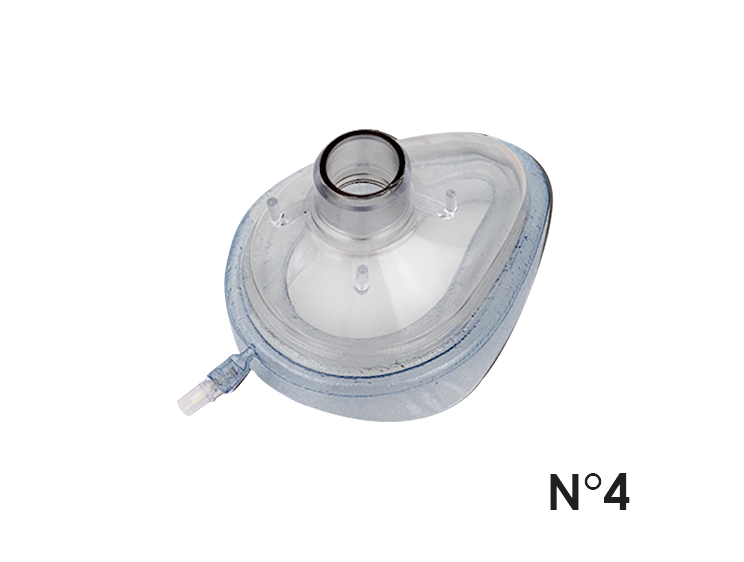 Mascarilla para anestesia #4, ADULTO CHICO CON VÁLVULA (verde)