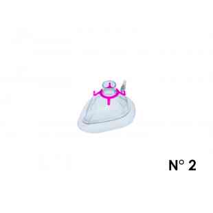 Mascarilla para anestesia "Fix Seal" #2, INFANTIL CON VÁLVULA (rosa)