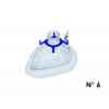 Mascarilla para anestesia "Fix Seal" #6, ADULTO GRANDE CON VÁLVULA (azul)