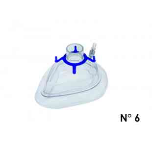Mascarilla para anestesia "Fix Seal" #6, ADULTO GRANDE CON VÁLVULA (azul)