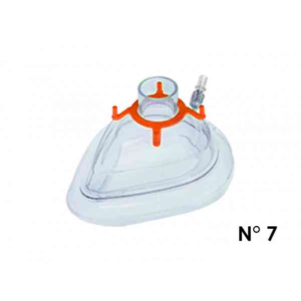 Mascarilla para anestesia "Fix Seal" #7, ADULTO EXTRA GRANDE CON VÁLVULA (naranja)