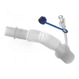 Tubo SALOMÓNICO flexible, expandible 5.2", 13.21cm, 15mm D.E. x 22/15 D.I. con puerto para muestreo de gases