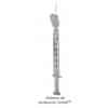 Jeringa para gasometría 3ml(3cc) con aguja A/B de 23g x 25mm(1”), 25U de Heparina balanceada, Pulset para sangre arterial ADULTO, con sistema Luer-Lock