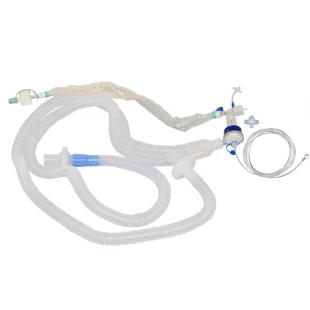 Circuito para ventilador universal ADULTO COVID-19 COMPUESTO con 2 filtros antibacterianos virales, con nariz artificial y sistema de succión cerrado de 14fr 60" (152 cm)