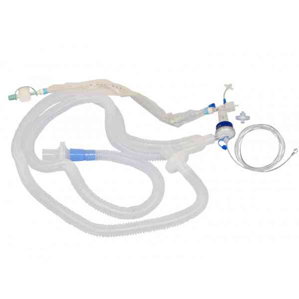 Circuito para ventilador universal ADULTO COVID-19 COMPUESTO con 2 filtros antibacterianos virales, con nariz artificial y sistema de succión cerrado de 14fr 60" (152 cm)