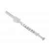 Jeringa para gasometría 3ml (3cc) con aguja de 23g x 25mm (1”), CON SISTEMA DE PROTECCIÓN CRICKETT 25U de Heparina balanceada, Pulset para sangre arterial ADULTO, con sistema Luer-Lock