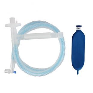Circuito de anestesia COAXIAL ADULTO 60" (152cm) con puerto, filtro Antibacteriano Viral y bolsa de 3L