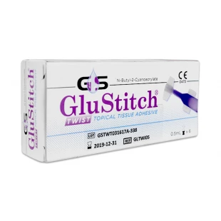 GluStitch Twist pegamento tisular a base de CIANOCRILATO, TRANSPARENTE 0.5ml (caja c/6pzas)