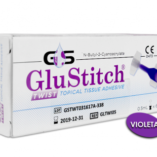 GluStitch Twist pegamento tisular a base de CIANOCRILATO, VIOLETA 0.5ml (caja c/6pzas)