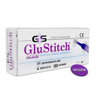 GluStitch Twist pegamento tisular a base de CIANOCRILATO, VIOLETA 0.5ml (caja c/6pzas)