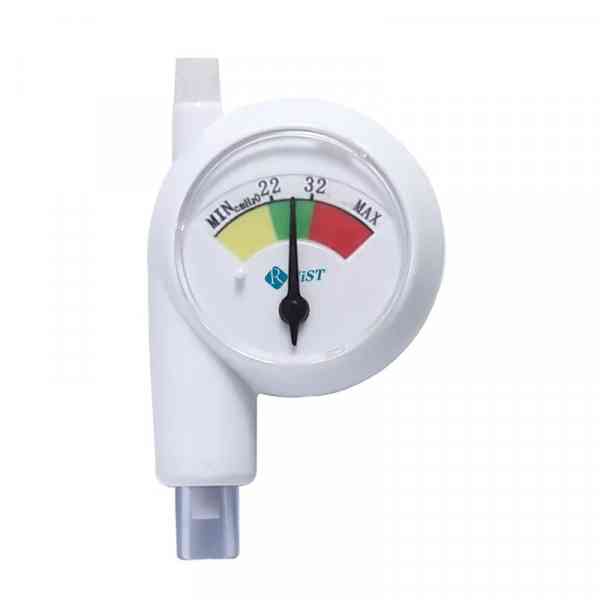 Monitor de presión Intracuff adulto-pediátrico 1.- Indicador continuo de la presión de tubo endotraqueal. 2.- Permite la medición dentro del rango de 22 a 32 cmH2O. 3.- Para pacientes intubados en UTI o QX.