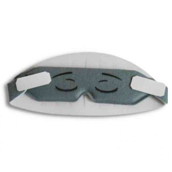 Antifaz para protección de fototerapia con correa de sujeción pretérmino color gris