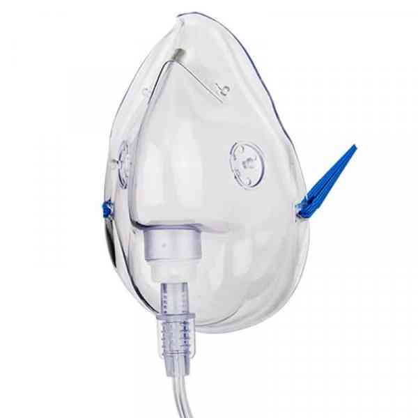 Mascarilla alargada para oxigeno adulto con conector giratorio y tubería de 2.1m/7