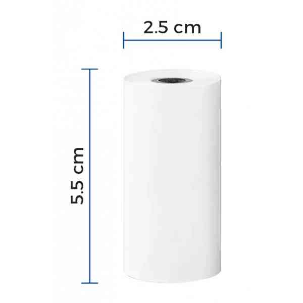 ROLLO DE PAPEL TERMICO MINI, IMPRESORA DE 55X25 MM