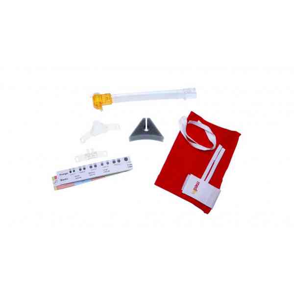 Mascarilla Nasal nCPAP tamaño S (chica) con gorro de fijacion nCPAP tamaño "MEDIANO COLOR NARANJA" con Generador Miniflow para nCPAP y Almohadilla de fijacion