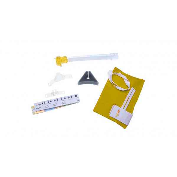 Mascarilla Nasal nCPAP tamaño XS (Extrachica) con gorro de fijacion nCPAP tamaño "CHICO COLOR AMARILLO" con Generador Miniflow para nCPAP y Almohadilla de fijacion