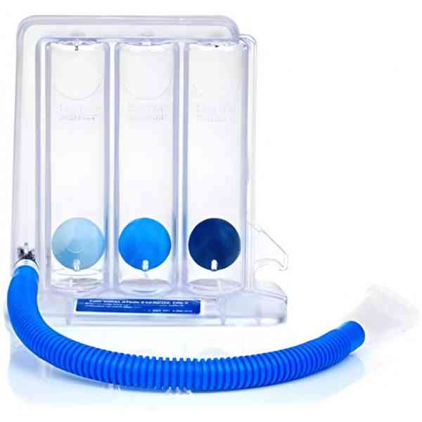 Inspirómetro incentivo desechable TRI-FLO II para ejercicio respiratorio