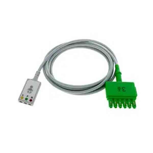 CABLE ADAPTADOR DE 3 CABLES PARA ECG NEONATAL, 2 M
